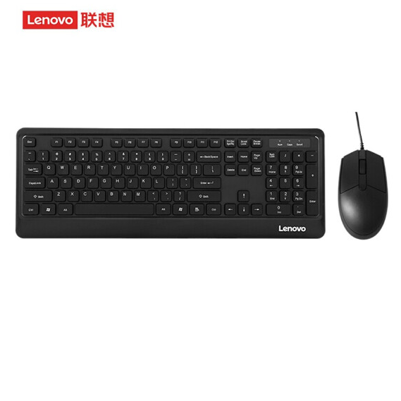 联想(lenovo)KM102 有线键鼠套装 办公键盘套装